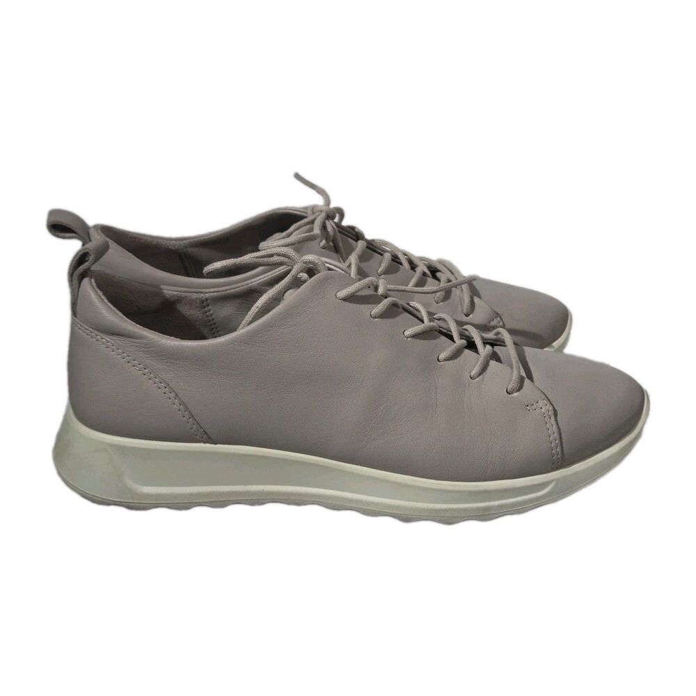 ECCO Women's Flexure Runner Leather Sneakers Grey Size 37 (US 6-6.5)